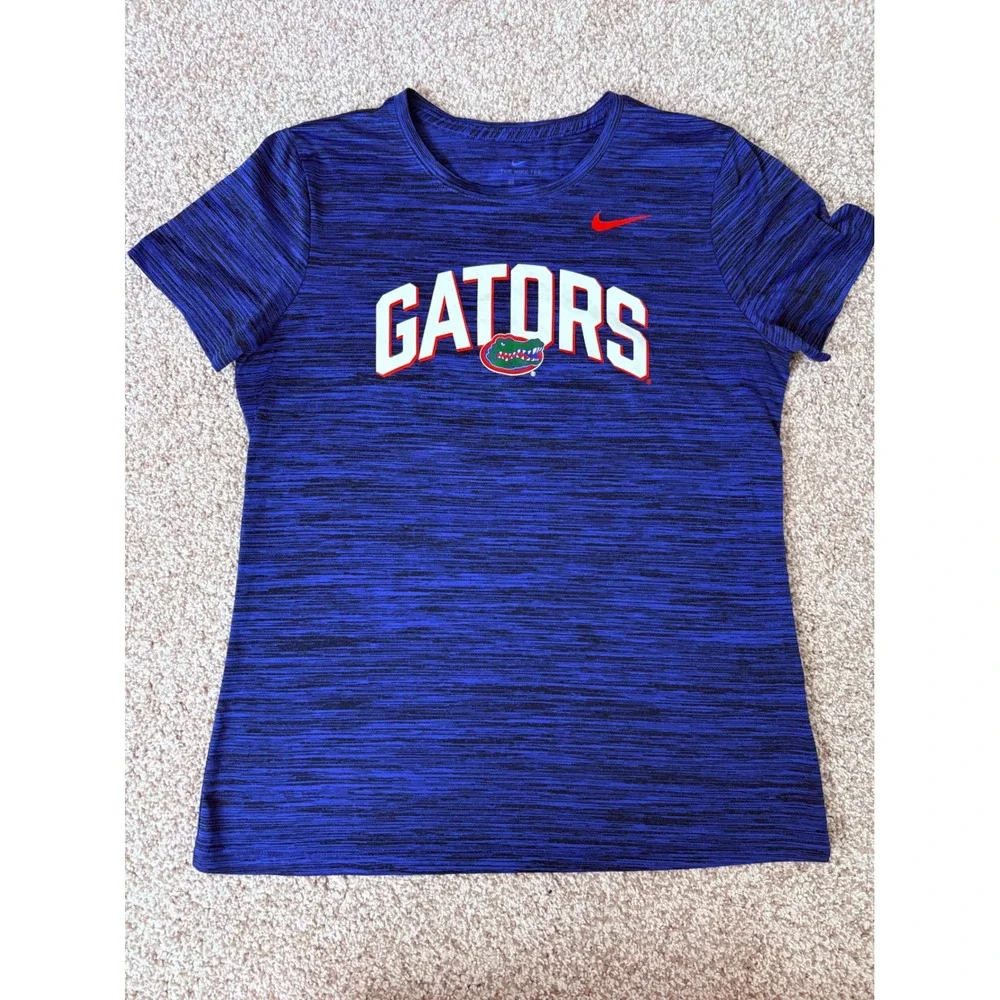 Nike Florida Gators Womens Lightweight Royal Blue Space Dye Dri-FIT T-Shirt L